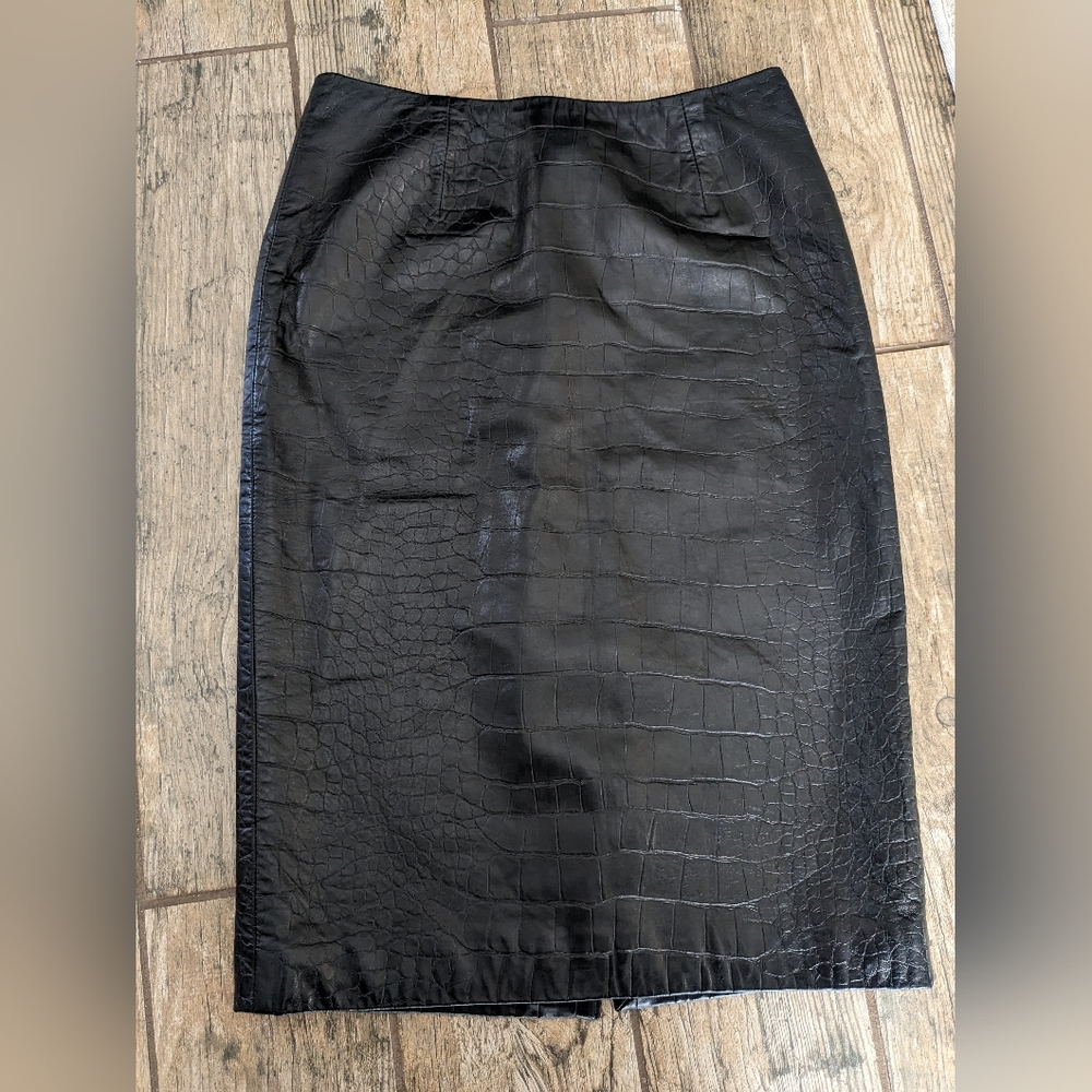 Bill Burns Signature leather skirt sz 2